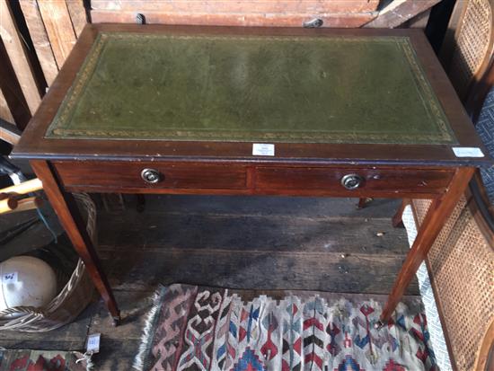 2 drawer mahogany writing table